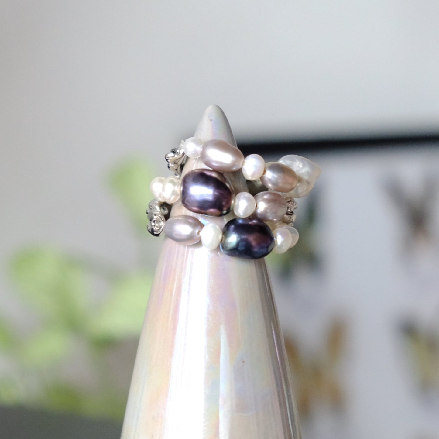 [ NEW ] Pink freshwater pearl ring R178